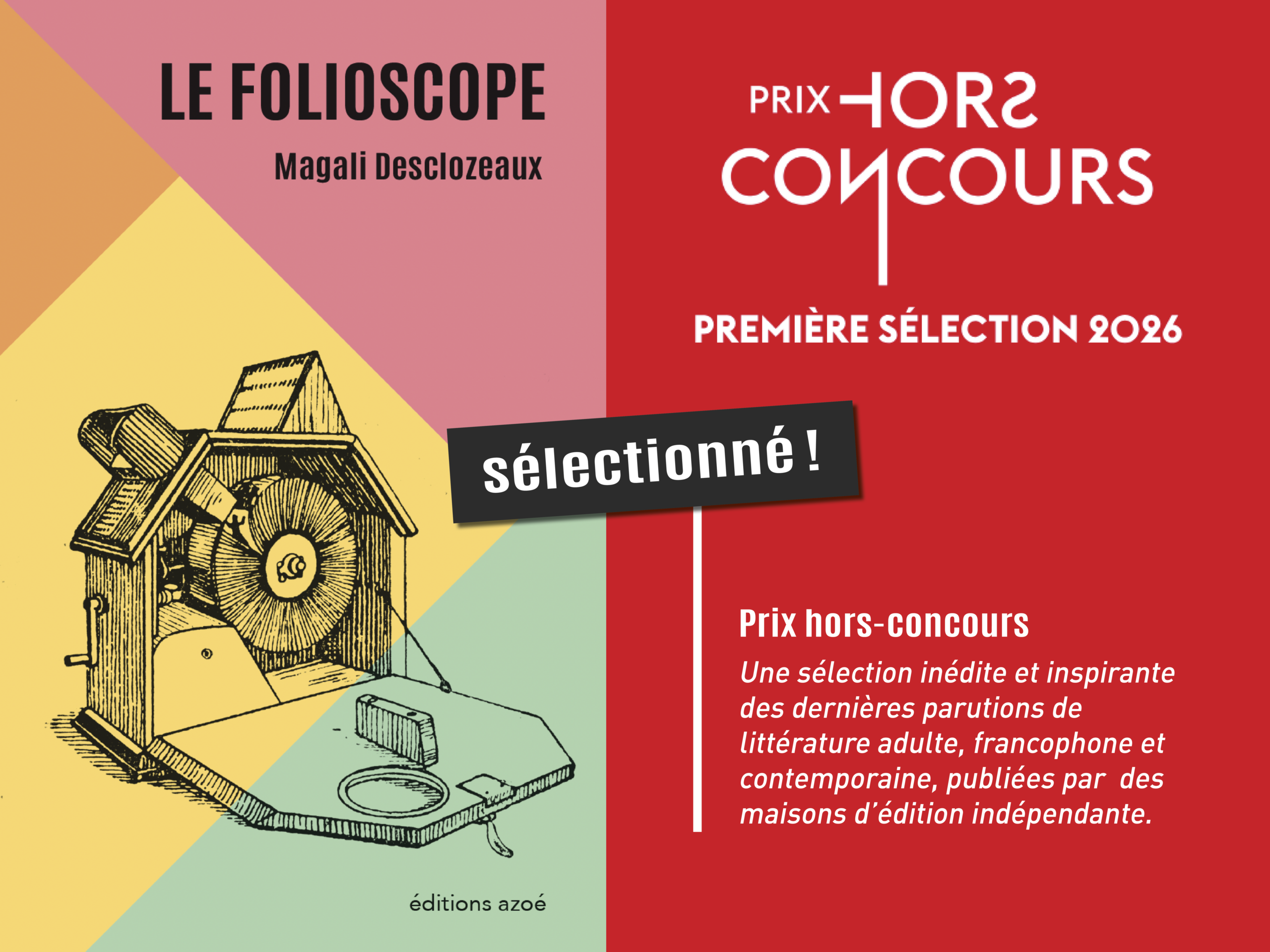 Le Folioscope de Magali Desclozeaux en lice pour le Prix Hors-concours !